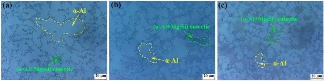 Al-Mg系免熱處理壓鑄鋁合金微觀組織形貌 Al-Mg系免熱處理壓鑄鋁合金微觀組織形貌